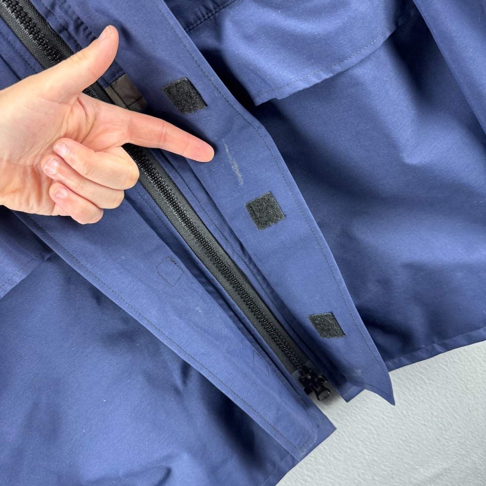 USN Goretex Fowl Weather II Parka Mens Large Blue Waterproof Shell Military USA - Picture 10 of 16